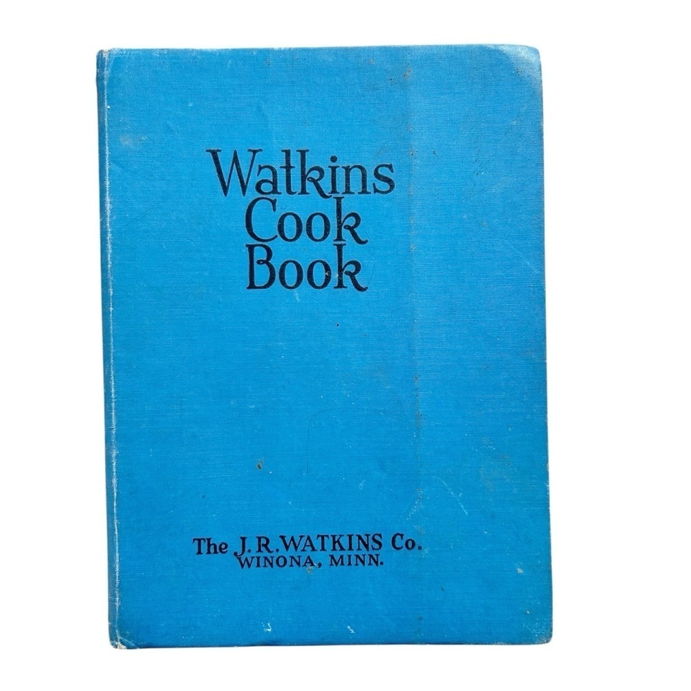 1938 Vintage Spiral Bound Watkins Cook Book 287 pages Collectable Cottage-core